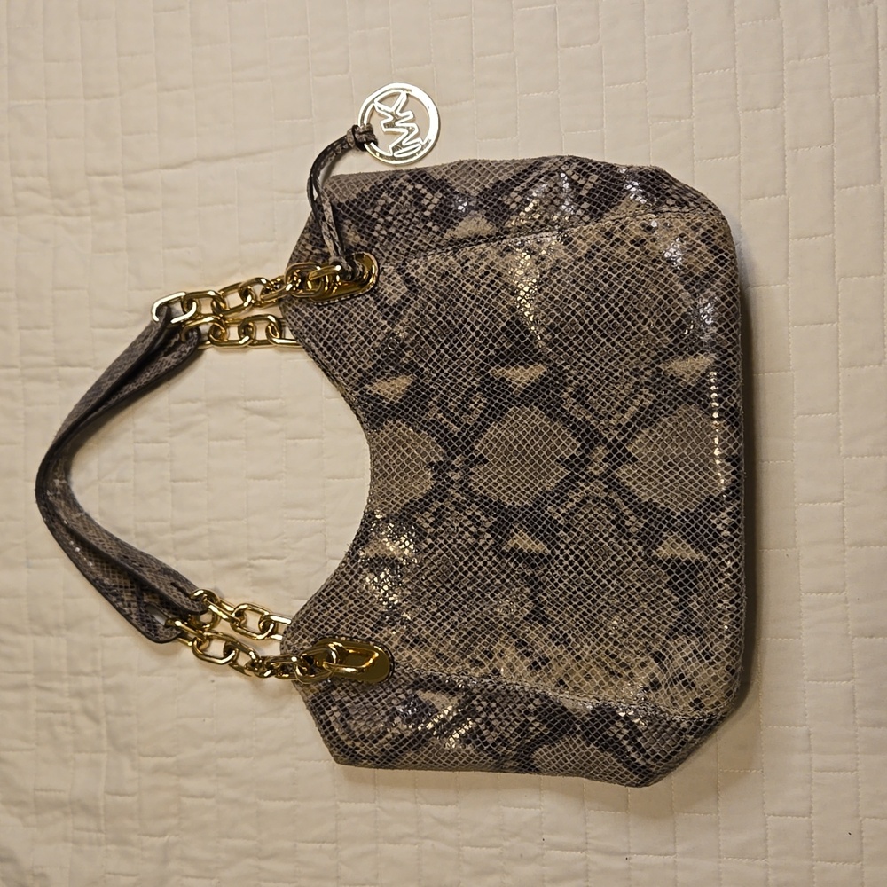 Michael Kors Snakeskin Chain Strap Purse